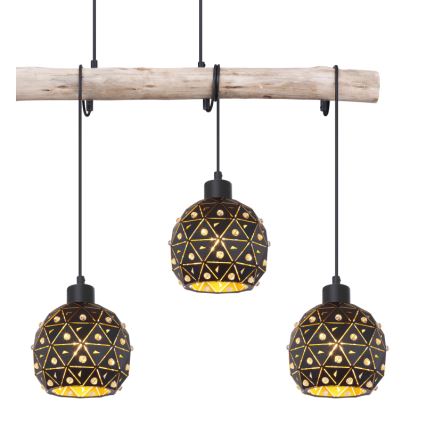 Globo 54029-4H - Pendelleuchte an Kabel JODIE 4xE27/40W/230V beige/schwarz