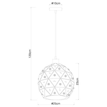Globo 54029H - Hängeleuchte JODIE 1xE27/60W/230V d 25 cm