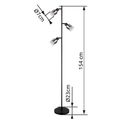Globo - Stehleuchte 3xE14/40W/230V