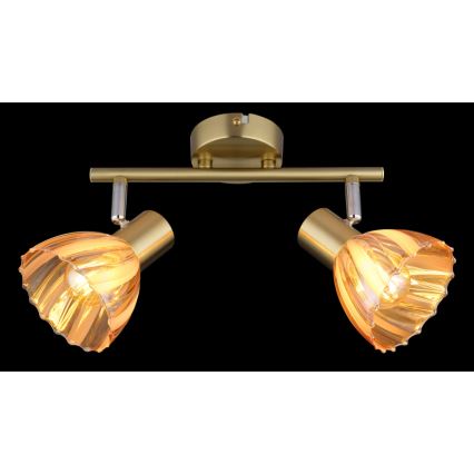 Globo - Strahler 2xE14/40W/230V golden
