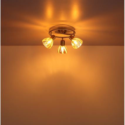 Globo - Strahler 3xE14/40W/230V golden