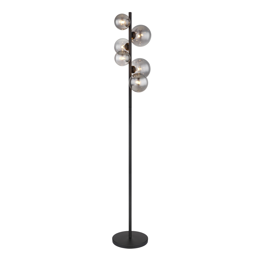 Globo - LED-Stehleuchte 6xG9/3,5W/230V rauchig/schwarz