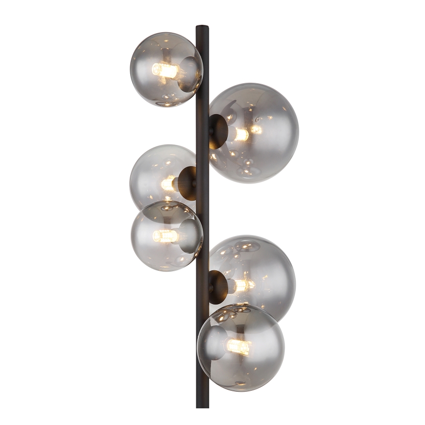 Globo - LED-Stehleuchte 6xG9/3,5W/230V rauchig/schwarz