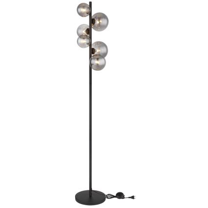 Globo - LED-Stehleuchte 6xG9/3,5W/230V rauchig/schwarz