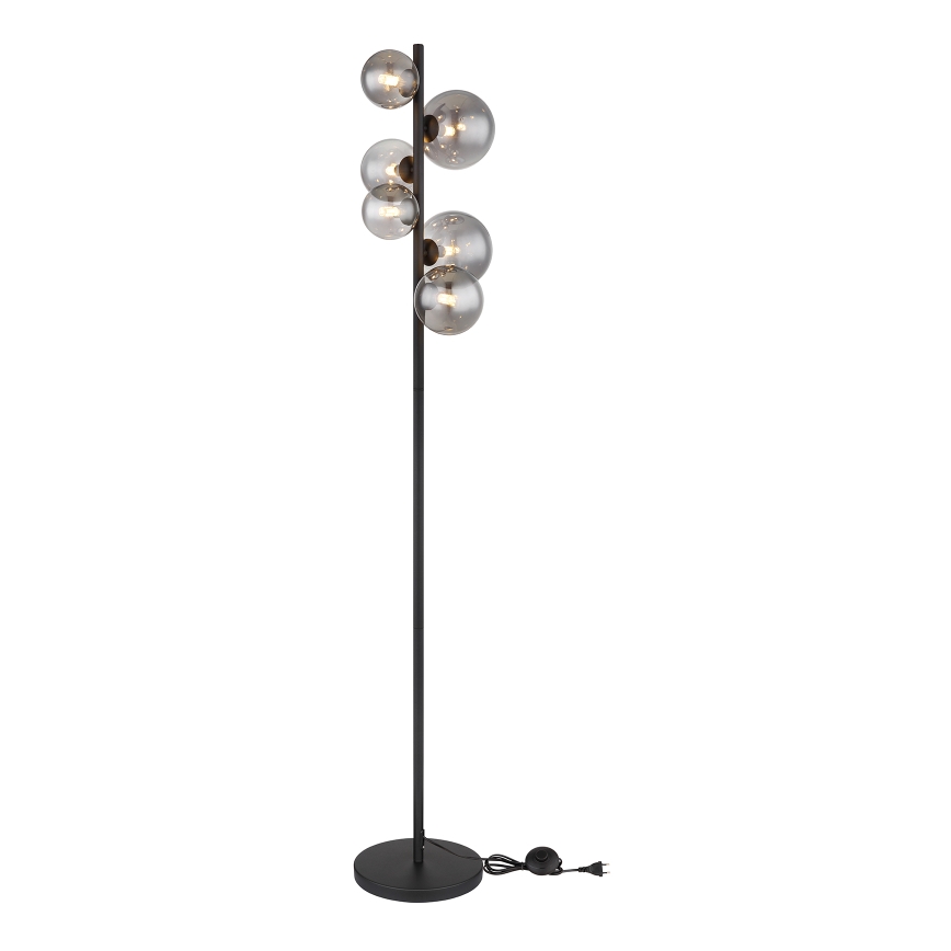 Globo - LED-Stehleuchte 6xG9/3,5W/230V rauchig/schwarz