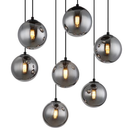 Globo - LED-Hängeleuchte 7xG9/3,5W/230V rauchig/schwarz