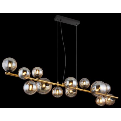 Globo - LED-Hängeleuchte 13xG9/3,5W/230V rauchig/braun