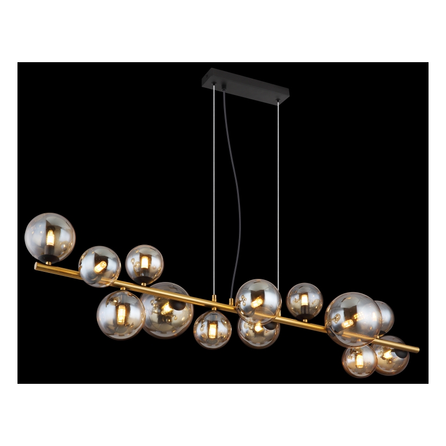 Globo - LED-Hängeleuchte 13xG9/3,5W/230V rauchig/braun