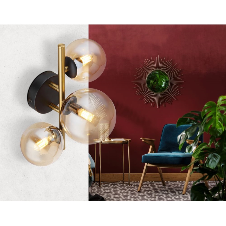Globo - LED Deckenleuchte RIHA 3xG9/3,5W/230V Messing