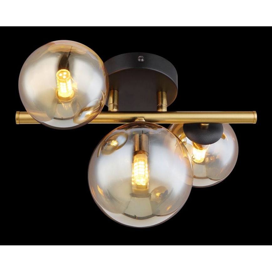 Globo - LED Deckenleuchte RIHA 3xG9/3,5W/230V Messing