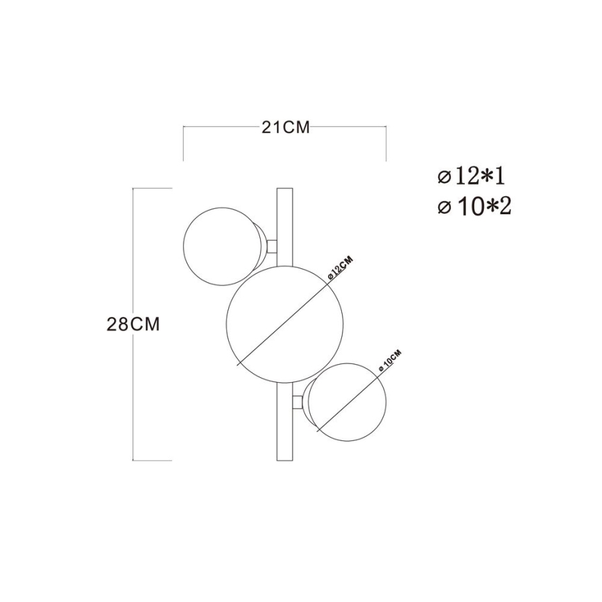 Globo - LED Deckenleuchte RIHA 3xG9/3,5W/230V Messing
