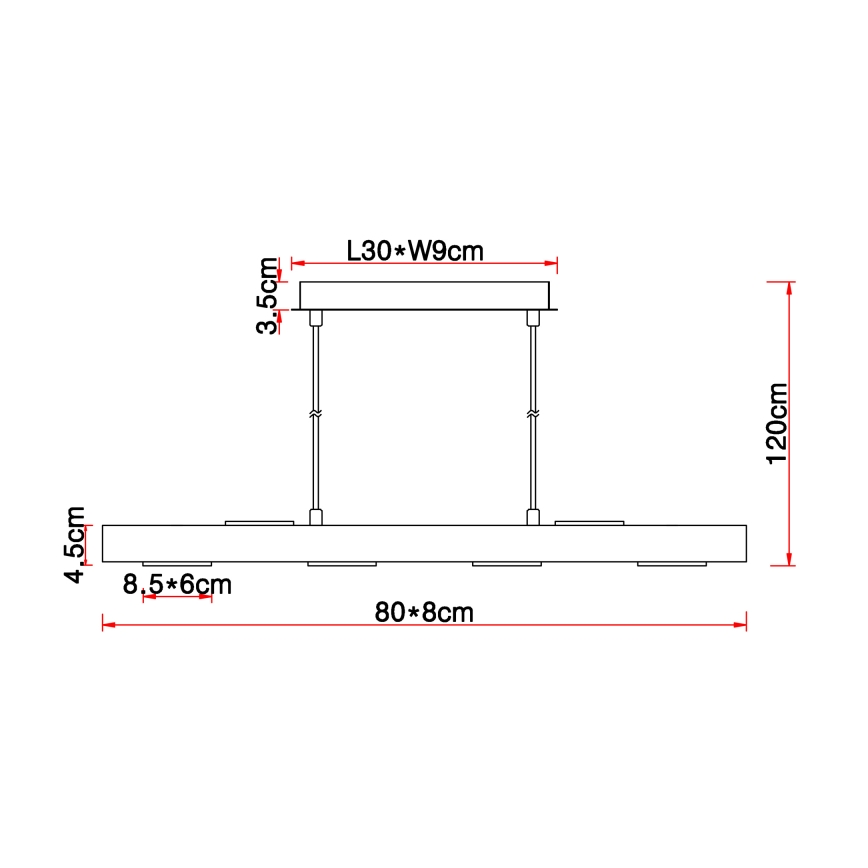 Globo - LED-Hängeleuchte an Schnur 6xLED/5W/230V
