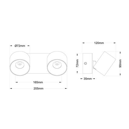 Globo - LED-Deckenstrahler 2xLED/6W/230V