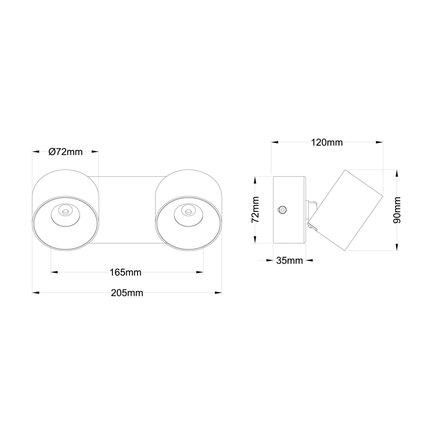 Globo - LED-Deckenstrahler 2xLED/6W/230V