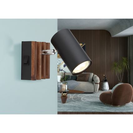 Globo - Wandstrahler 1xGU10/25W/230V schwarz
