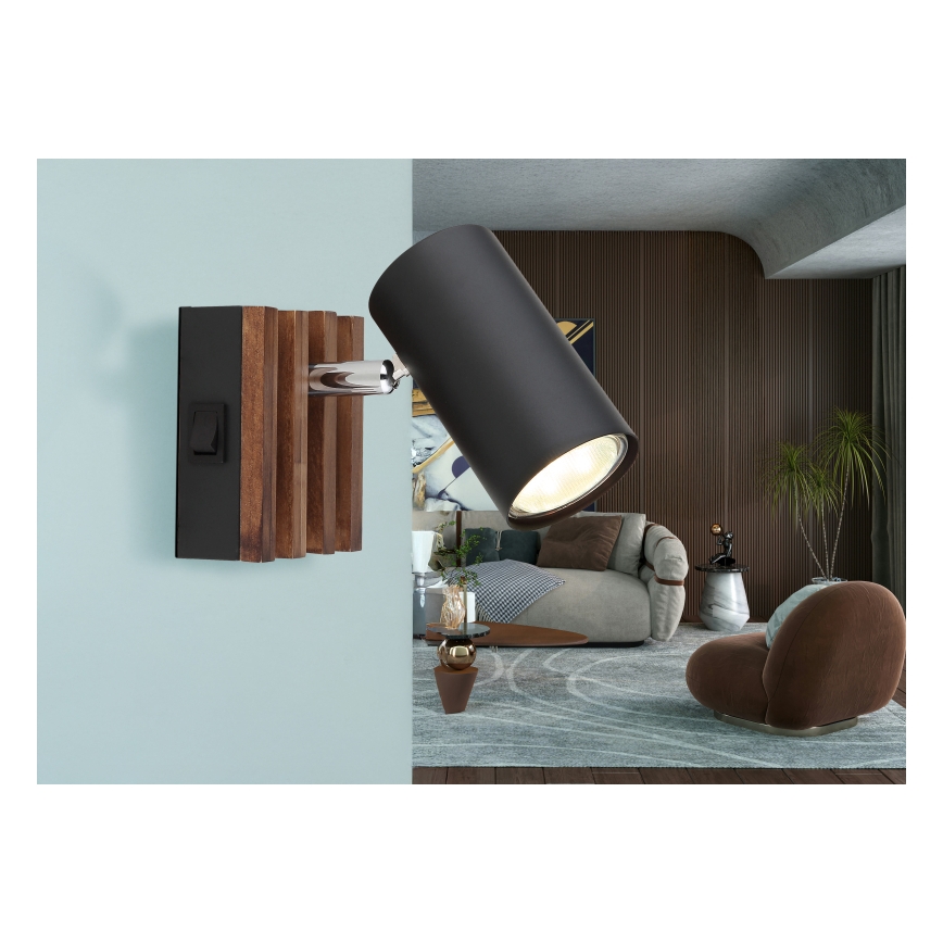 Globo - Wandstrahler 1xGU10/25W/230V schwarz