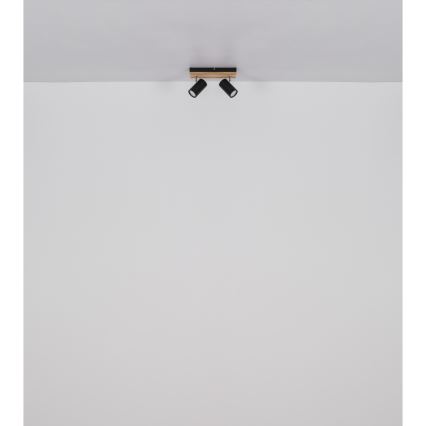 Globo - Strahler 2xGU10/25W/230V schwarz