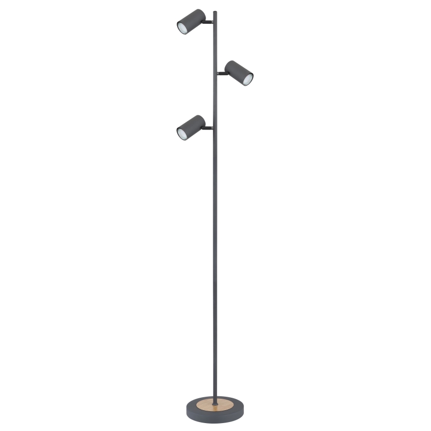 Globo - Stehleuchte 3xGU10/5W/230V grau