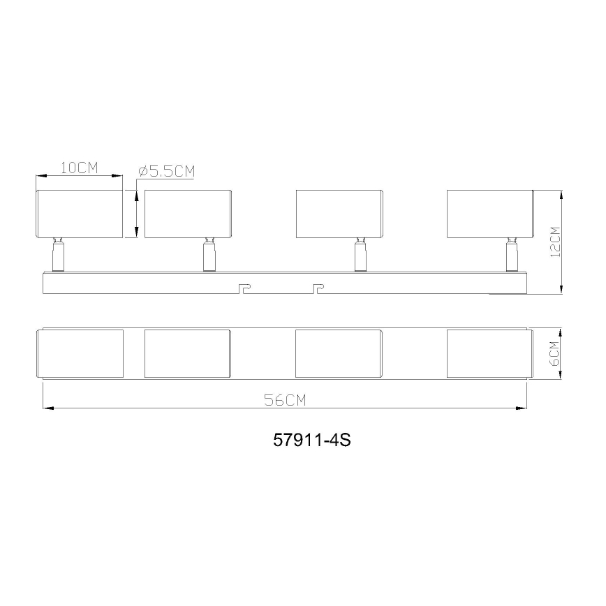 Globo - Strahler 4xGU10/25W/230V