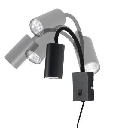 Globo - Flexible Wandleuchte 1xGU10/25W/230V schwarz