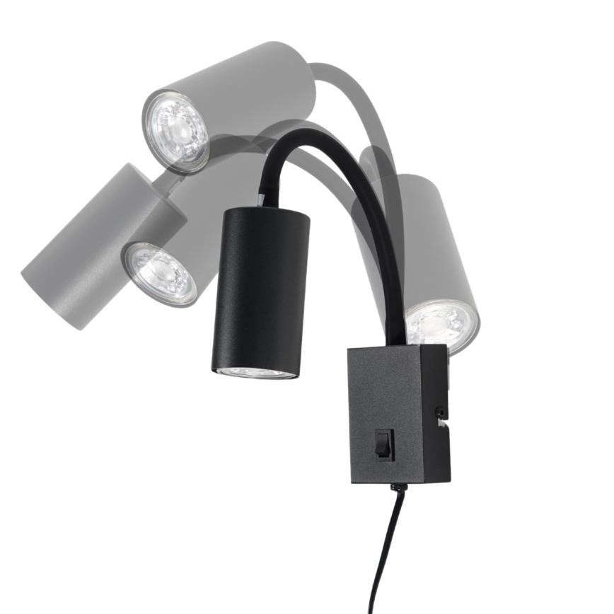 Globo - Flexible Wandleuchte 1xGU10/25W/230V schwarz