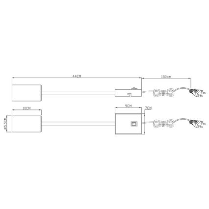 Globo - Flexible Wandleuchte 1xGU10/25W/230V grau/braun