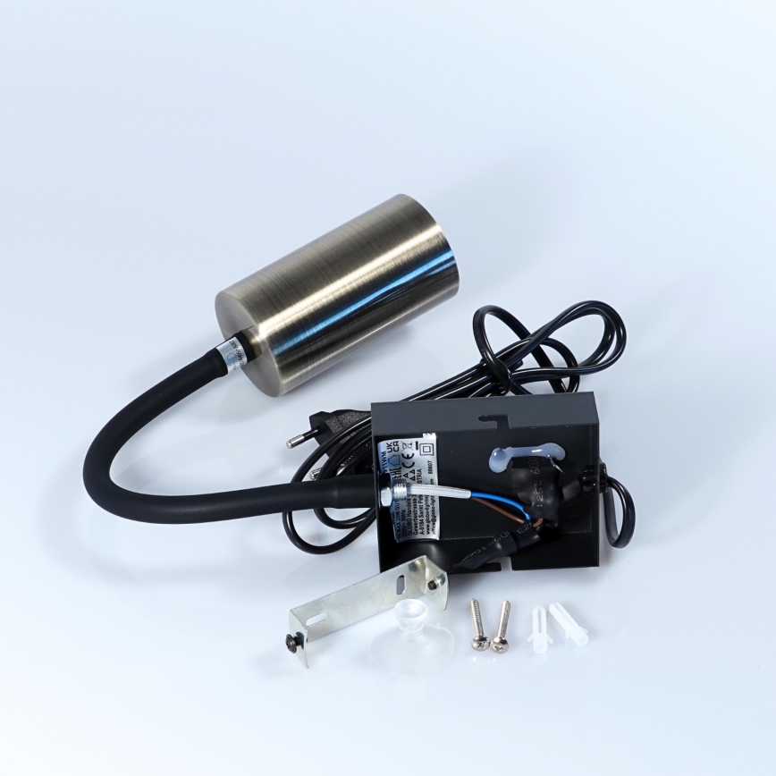 Globo - Flexibler Wandleuchte 1xGU10/25W/230V Schwarz/Messing