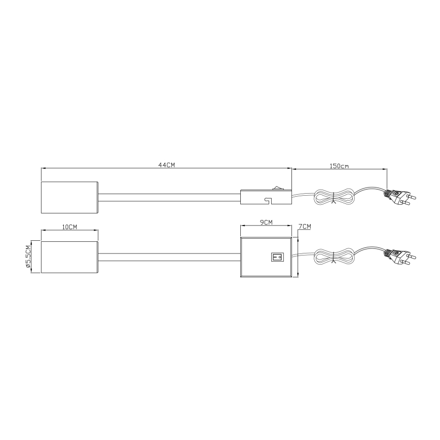 Globo - Flexibler Wandleuchte 1xGU10/25W/230V Schwarz/Messing
