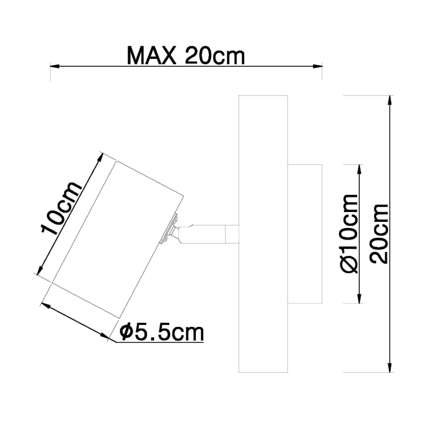 Globo - Wandleuchte Spot 1xGU10/5W/230V Holz/Metall