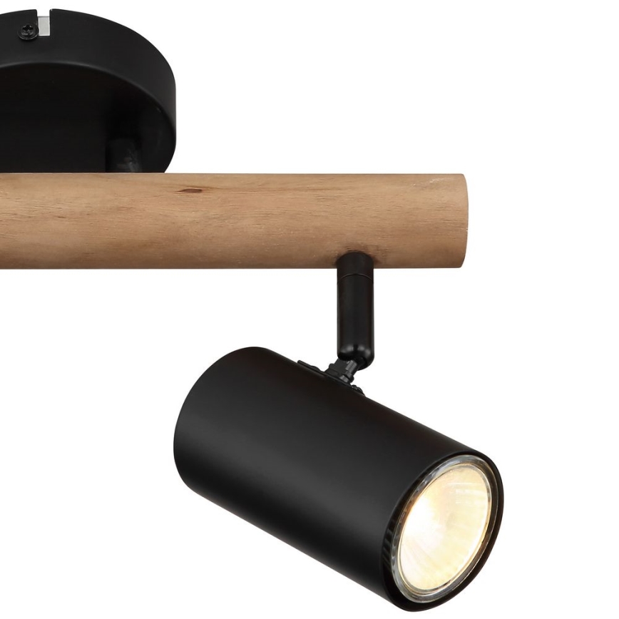 Globo - Deckenstrahler 2xGU10/5W/230V Holz/Metall