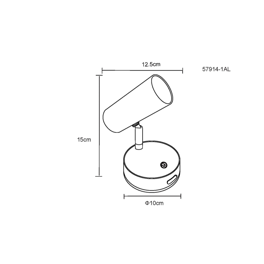 Globo - Dimmbarer LED-Wandstrahler LED/0,4W/3,7V 1800 mAh