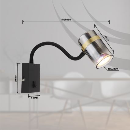 Globo - Flexible Flexibel Tischlampe 1xGU10/8W/230V