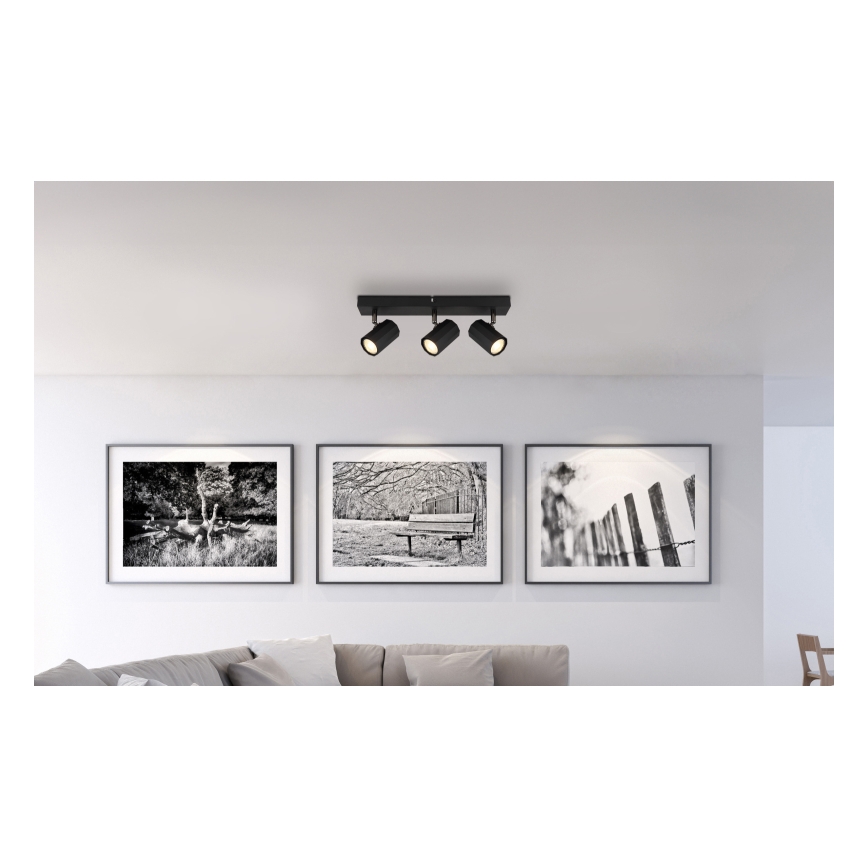 Globo - Strahler 3xGU10/25W/230V schwarz
