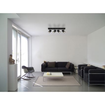 Globo - Strahler 4xGU10/25W/230V schwarz