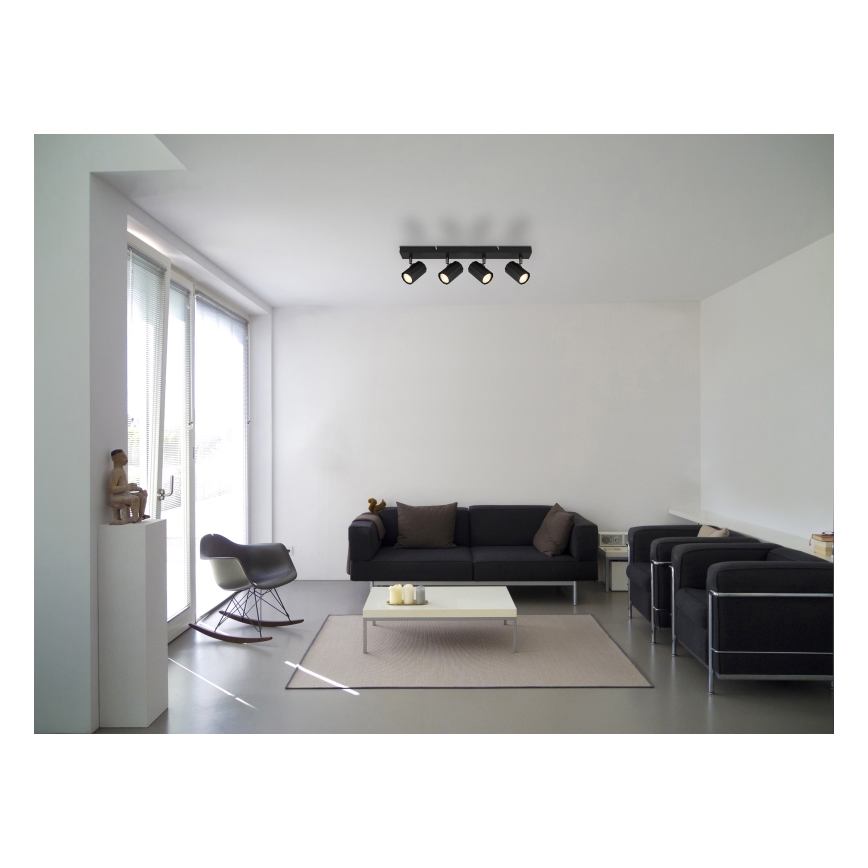 Globo - Strahler 4xGU10/25W/230V schwarz