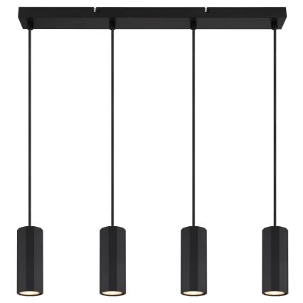 Globo - Hängeleuchte 4xGU10/25W/230V schwarz