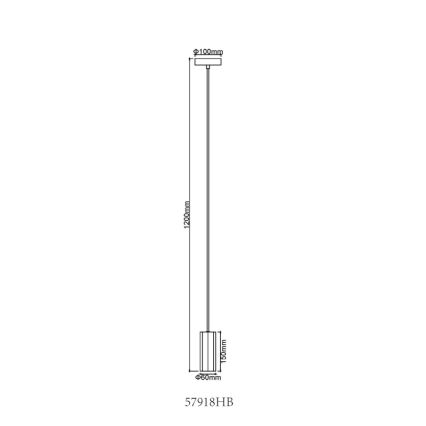 Globo - Hängeleuchte 1xGU10/25W/230V schwarz