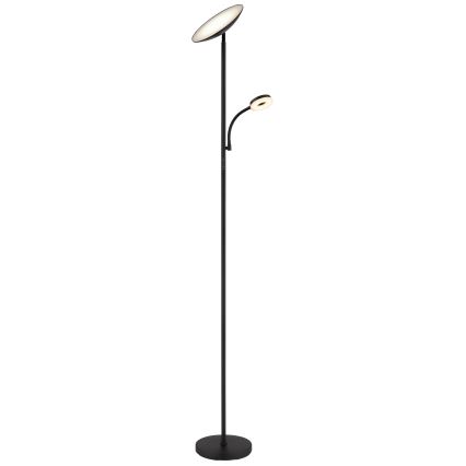 Globo - LED dimmbare Stehleuchte LED/20W/230V+ LED/5W 3000/4000/6500K schwarz