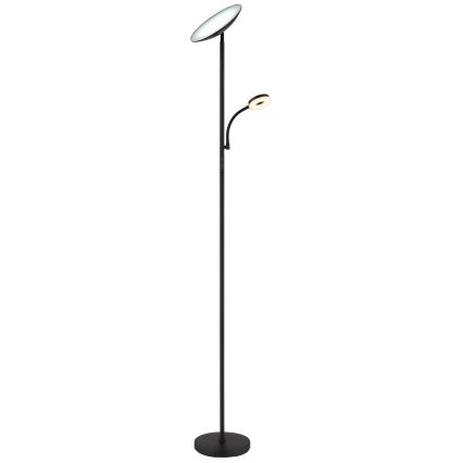 Globo - LED dimmbare Stehleuchte LED/20W/230V+ LED/5W 3000/4000/6500K schwarz