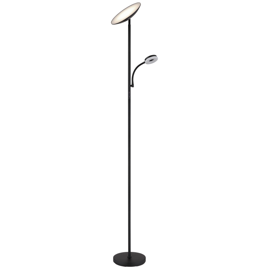 Globo - LED dimmbare Stehleuchte LED/20W/230V+ LED/5W 3000/4000/6500K schwarz
