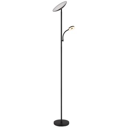 Globo - LED dimmbare Stehleuchte LED/20W/230V+ LED/5W 3000/4000/6500K schwarz
