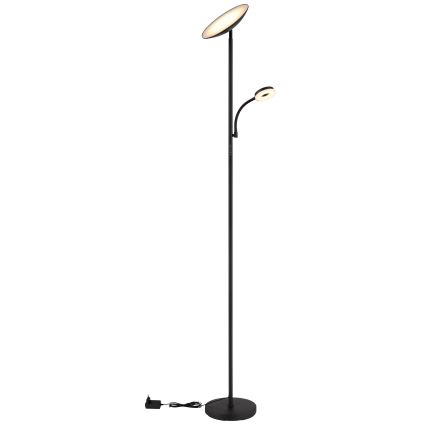 Globo - LED dimmbare Stehleuchte LED/20W/230V+ LED/5W 3000/4000/6500K schwarz