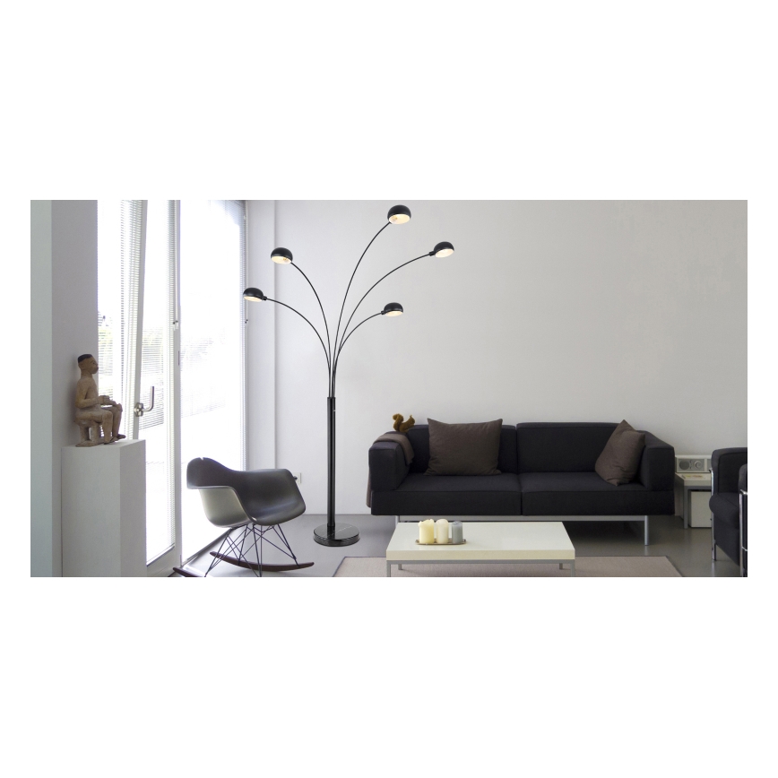 Globo - Stehleuchte 5xE14/40W/230V schwarz