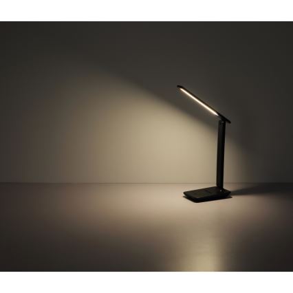 Globo - Dimmbare, aufladbare LED-Touch-Tischleuchte LED/5W/5V 2700/4000/6500K 1800 mAh schwarz