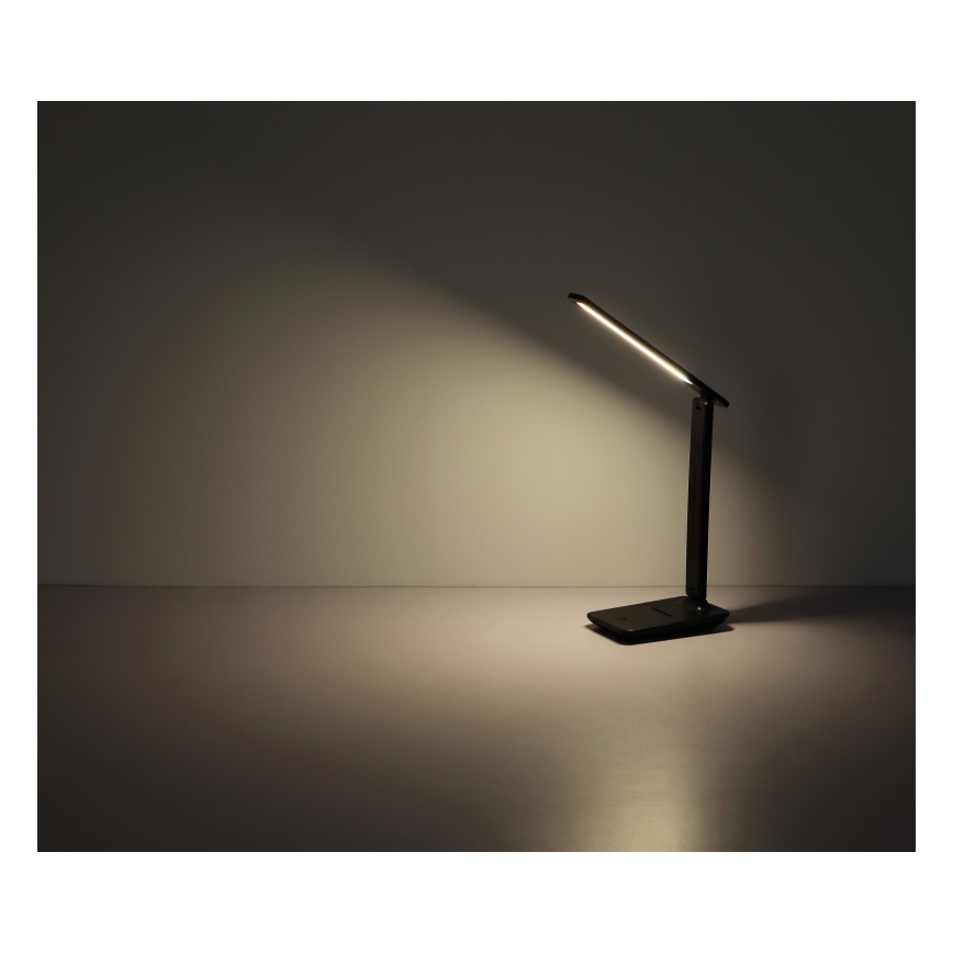 Globo - Dimmbare, aufladbare LED-Touch-Tischleuchte LED/5W/5V 2700/4000/6500K 1800 mAh schwarz
