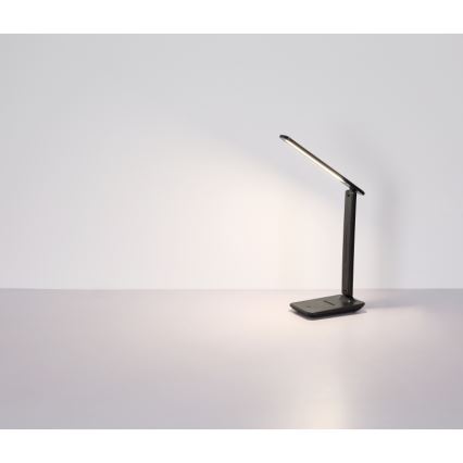 Globo - Dimmbare, aufladbare LED-Touch-Tischleuchte LED/5W/5V 2700/4000/6500K 1800 mAh schwarz