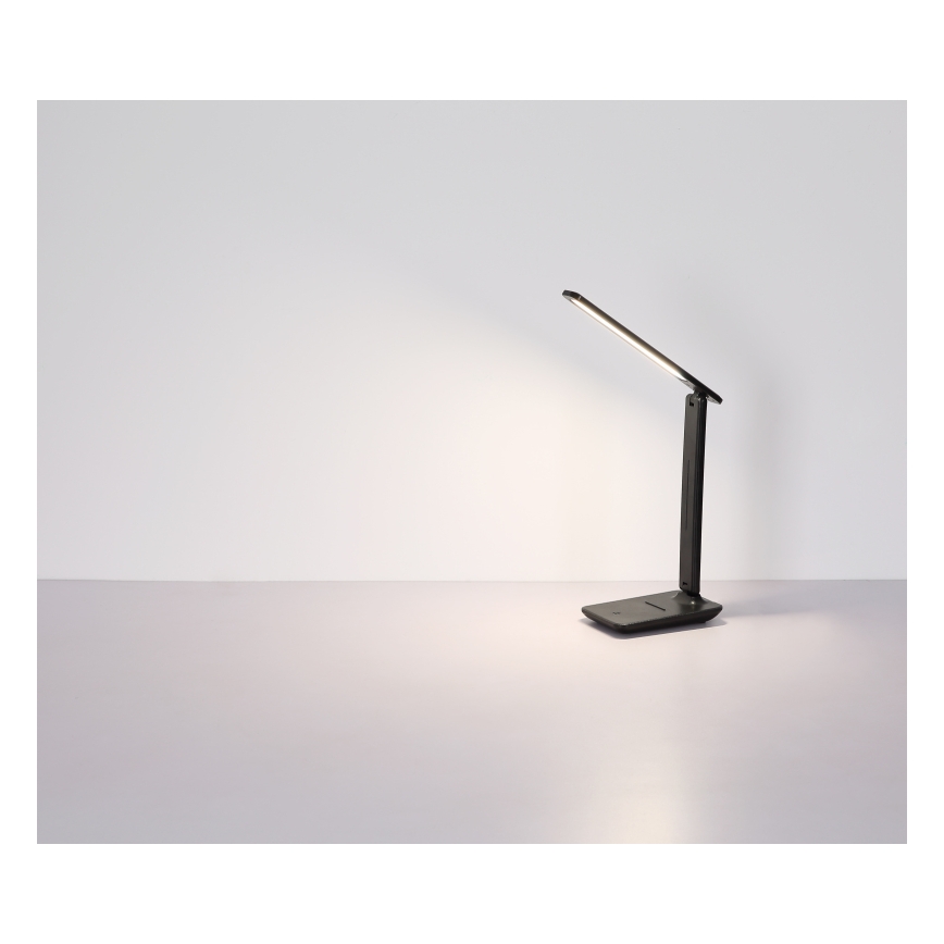 Globo - Dimmbare, aufladbare LED-Touch-Tischleuchte LED/5W/5V 2700/4000/6500K 1800 mAh schwarz