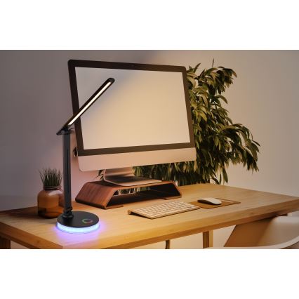 Globo - LED RGBW dimmbare Touch-Tischlampe LED/5W/230V + LED/2W 2700K/4000K/6500K schwarz
