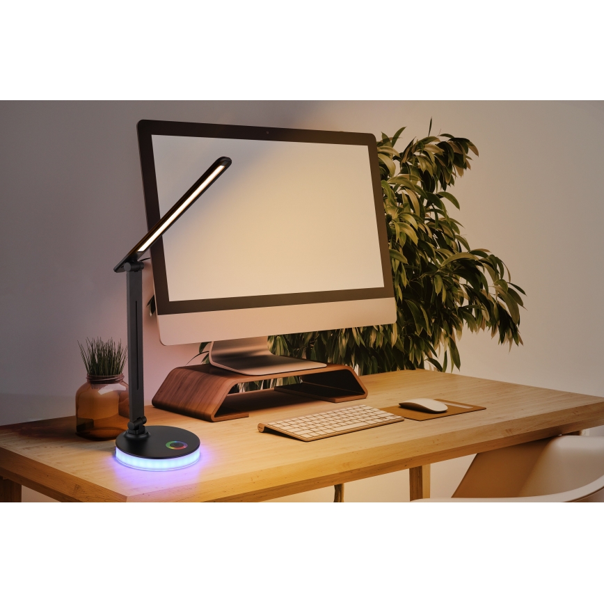 Globo - LED RGBW dimmbare Touch-Tischlampe LED/5W/230V + LED/2W 2700K/4000K/6500K schwarz