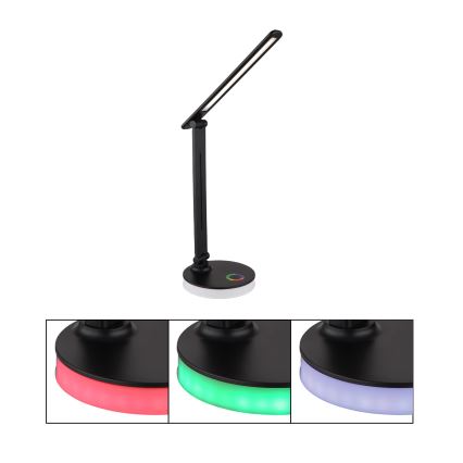 Globo - LED RGBW dimmbare Touch-Tischlampe LED/5W/230V + LED/2W 2700K/4000K/6500K schwarz
